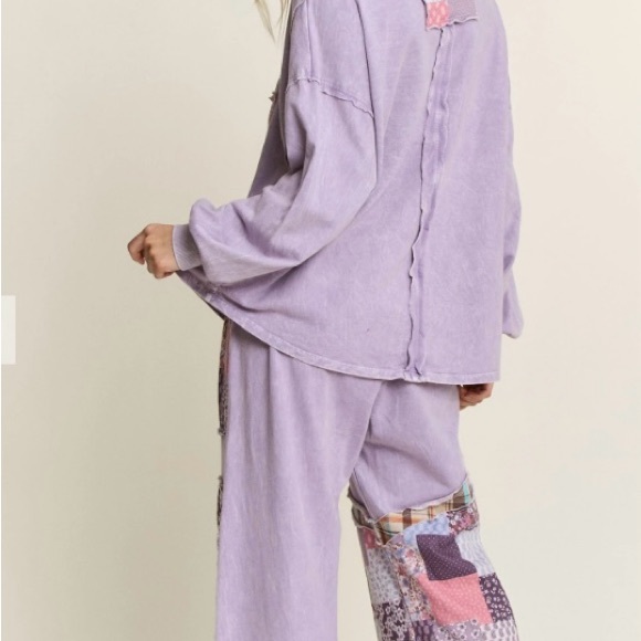 JH0120–JHER—(PRE ORDER) Lavender Patchwork Lounge Set - Picture 3 of 3